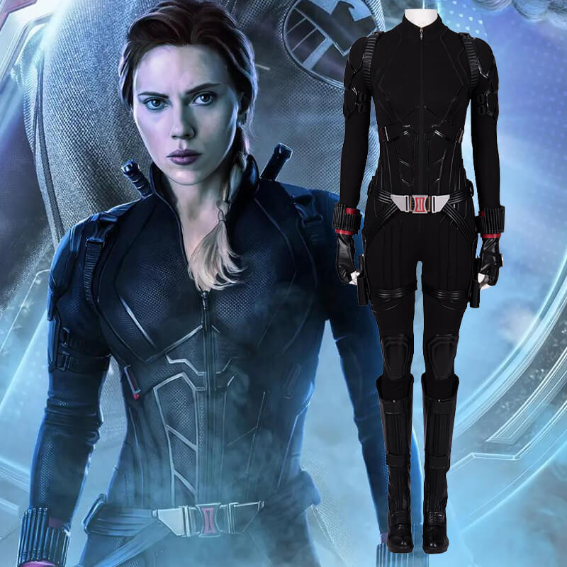 Black Widow Costume Avengers Endgame Natasha Romanova Halloween Cosplay Jumpsuit Takerlama
