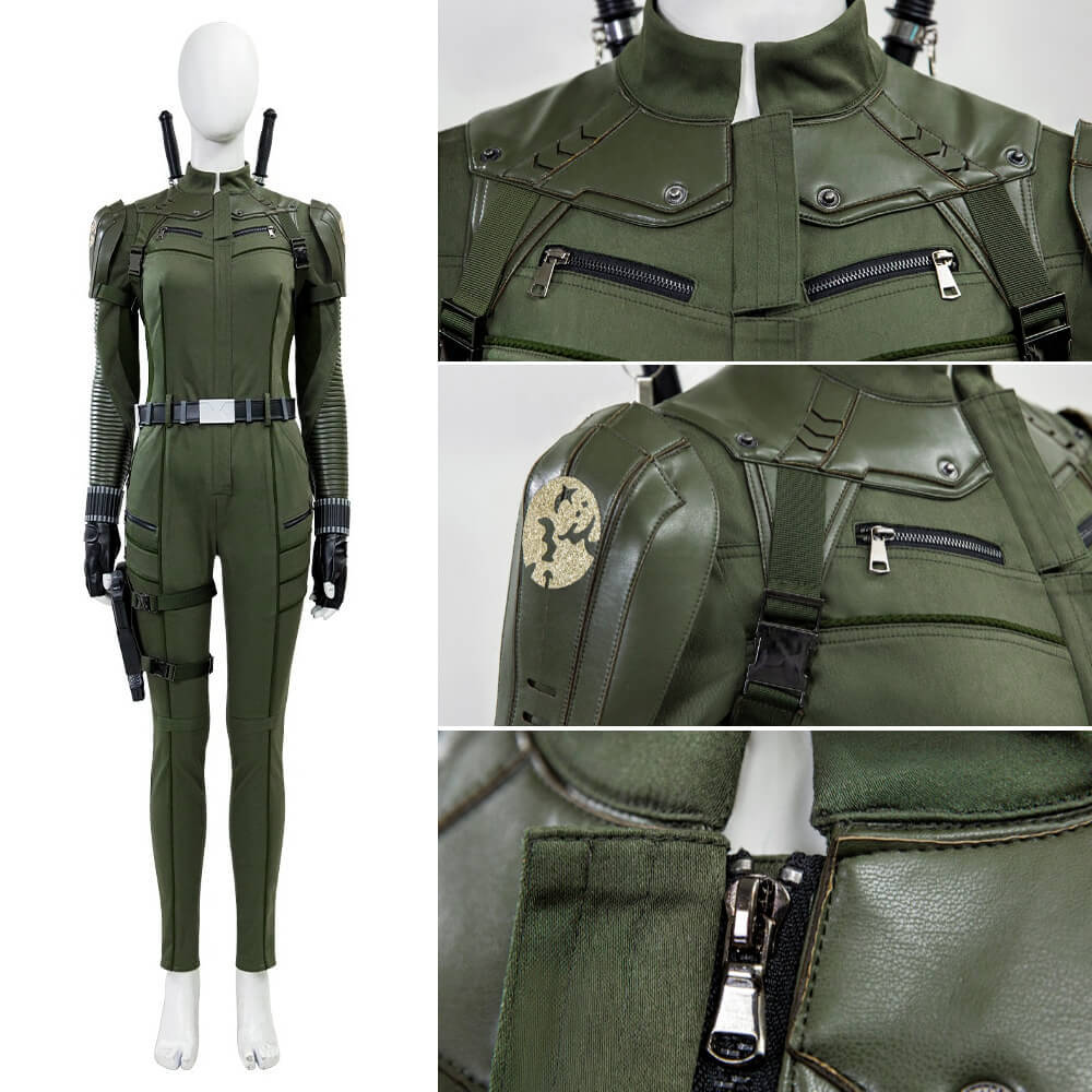 Thunderbolts Black Widow Costume Superhero Yelena Belova Halloween Cosplay Jumpsuit Takerlama
