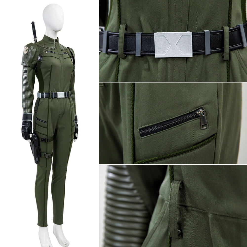 Thunderbolts Black Widow Costume Superhero Yelena Belova Halloween Cosplay Jumpsuit Takerlama