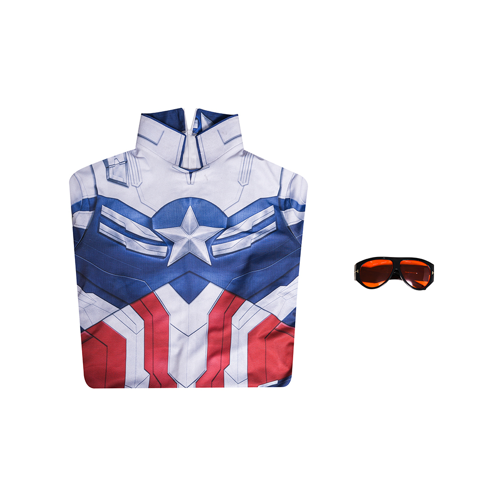 Captain America Brave New World Sam Wilson Cosplay Costume Glasses Superhero Takerlama