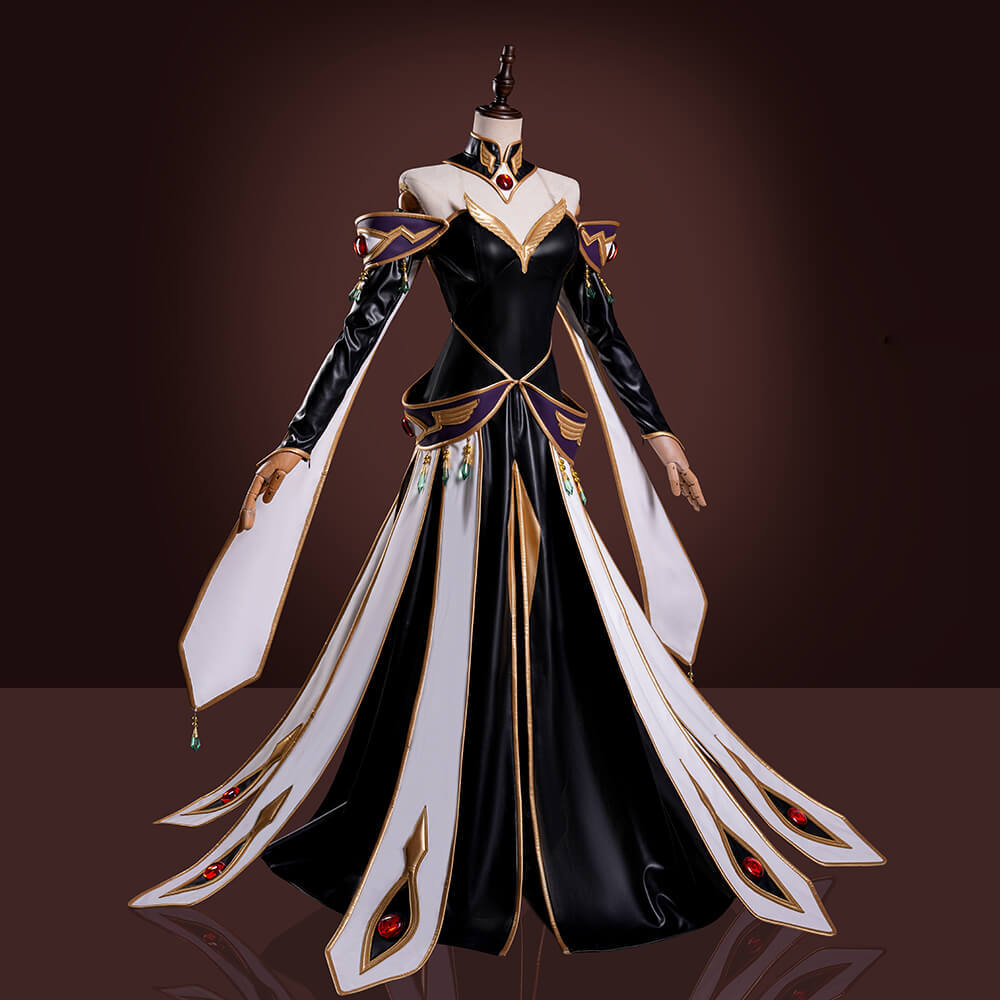 Code Geass C.C. Empress Fancy Dress Lelouch of the Rebellion Britannian Cosplay Costume Takerlama