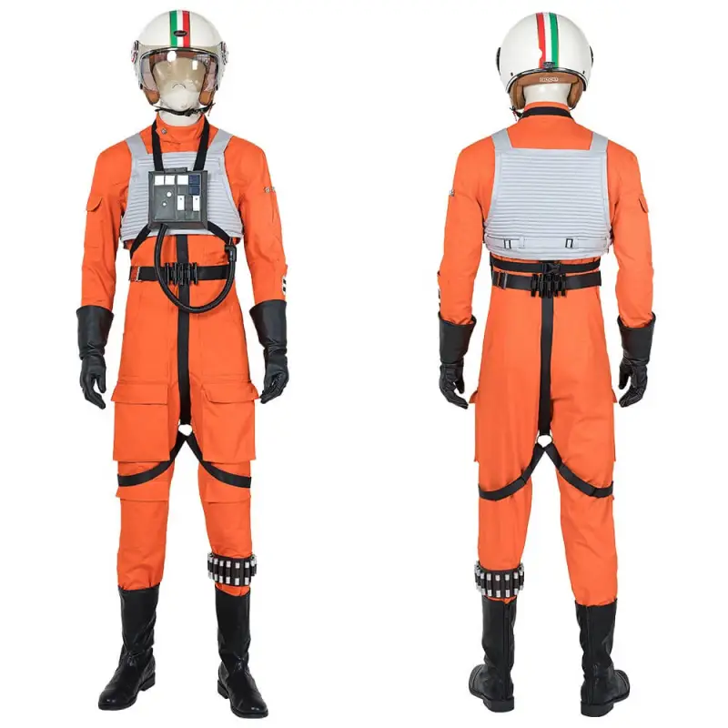 Star Wars Squadrons Pilot Cosplay Costumes Fighter Flight Suit Orange Uniform Deluxe Takerlama