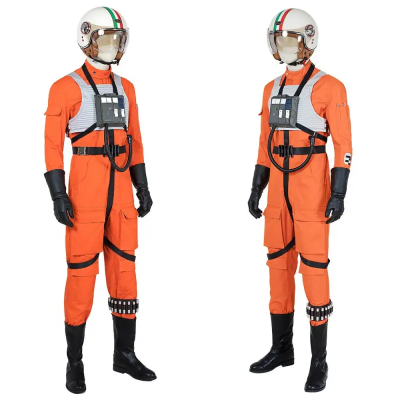 Star Wars Squadrons Pilot Cosplay Costumes Fighter Flight Suit Orange Uniform Deluxe Takerlama