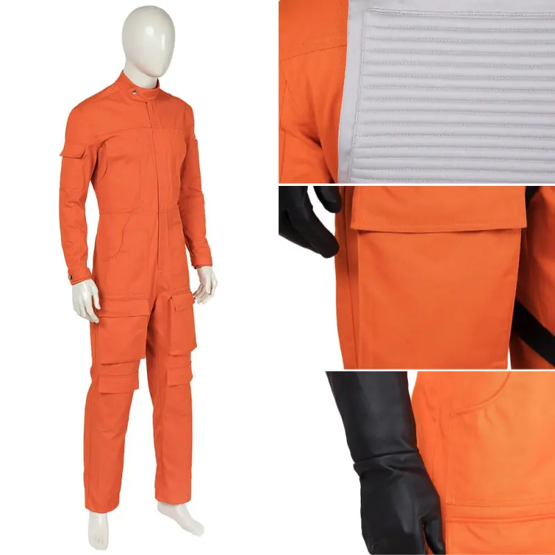 Star Wars Squadrons Pilot Cosplay Costumes Fighter Flight Suit Orange Uniform Deluxe Takerlama