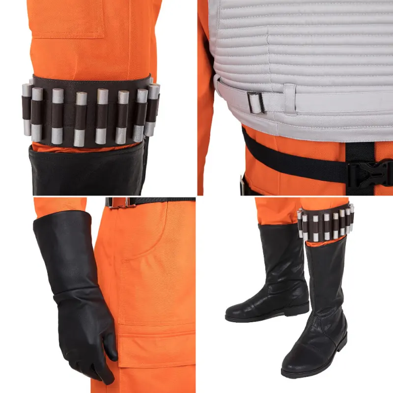 Star Wars Squadrons Pilot Cosplay Costumes Fighter Flight Suit Orange Uniform Deluxe Takerlama