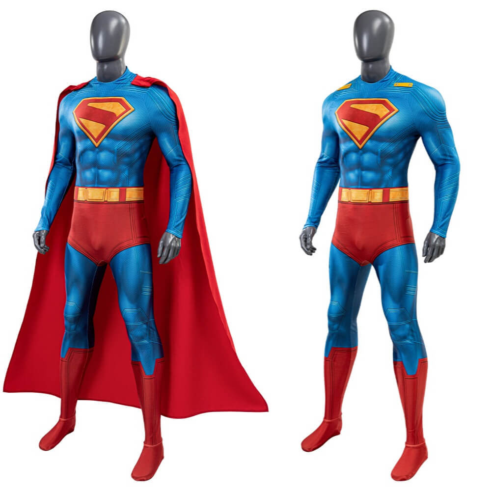 New Superman Legacy Clark Kent Cosplay Costume DC Movie Superhero 3D Print Halloween Jumpsuit Takerlama