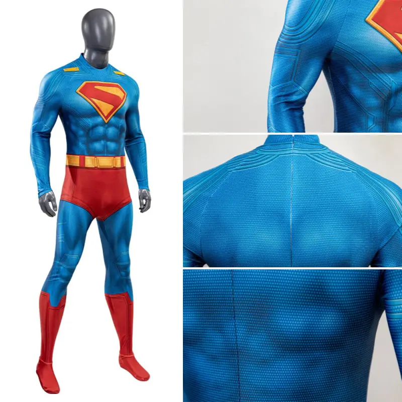 New Superman Legacy Clark Kent Cosplay Costume DC Movie Superhero 3D Print Halloween Jumpsuit Takerlama