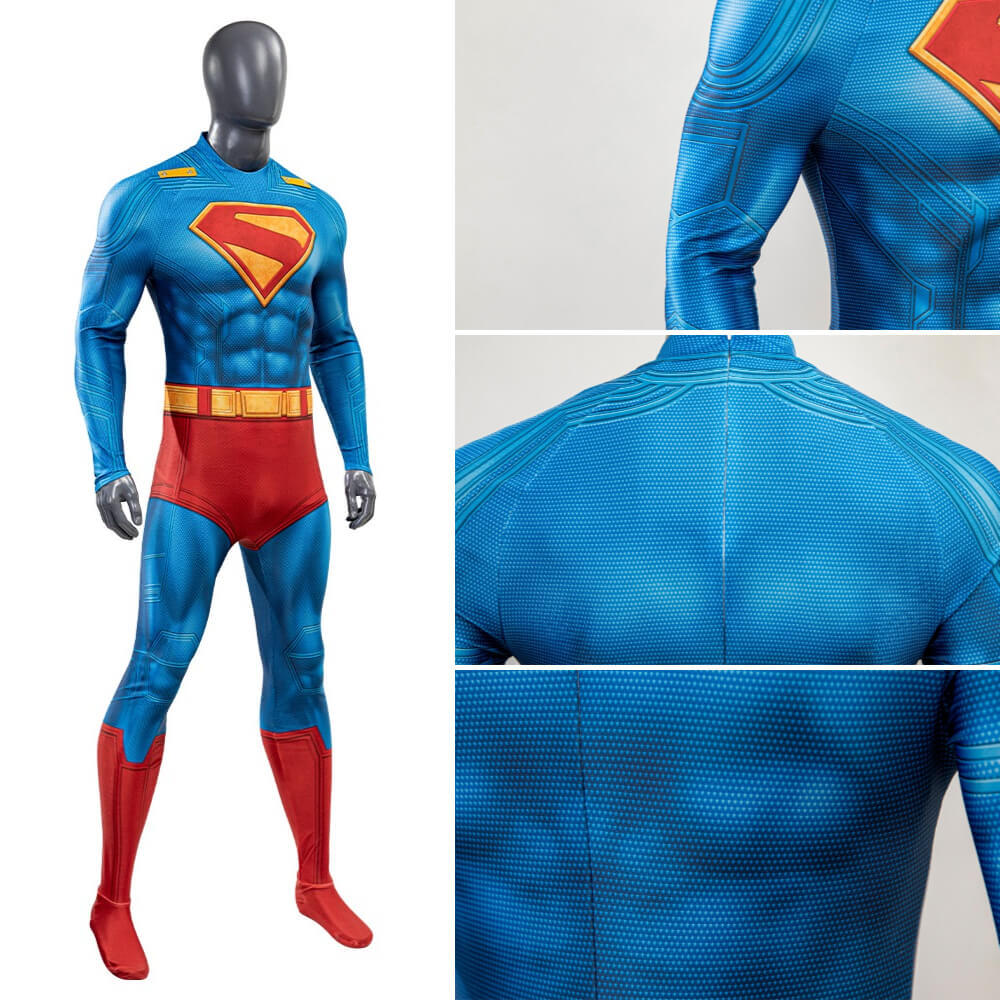 New Superman Legacy Clark Kent Cosplay Costume DC Movie Superhero 3D Print Halloween Jumpsuit Takerlama