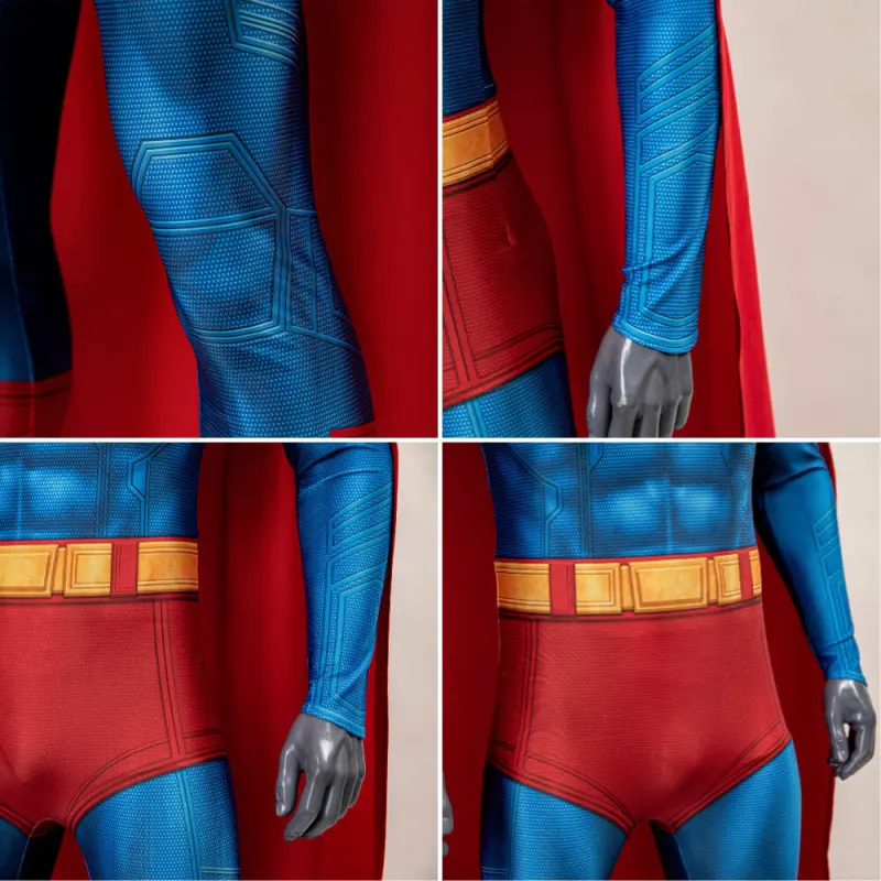 New Superman Legacy Clark Kent Cosplay Costume DC Movie Superhero 3D Print Halloween Jumpsuit Takerlama
