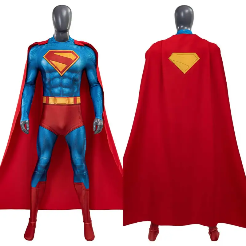 New Superman Legacy Clark Kent Cosplay Costume DC Movie Superhero 3D Print Halloween Jumpsuit Takerlama