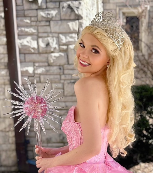 Wicked 2024 Glinda Cosplay Costume Glynda Upland Dress Pink Takerlama