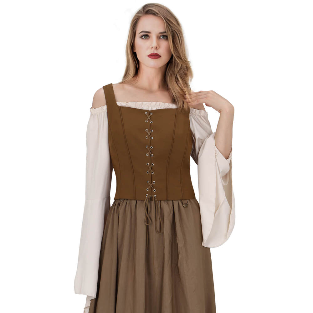 Pirate Bustier Women Sexy Renaissance Corset Y2k Push Up U Neck 5 Colors In Stock Takerlama