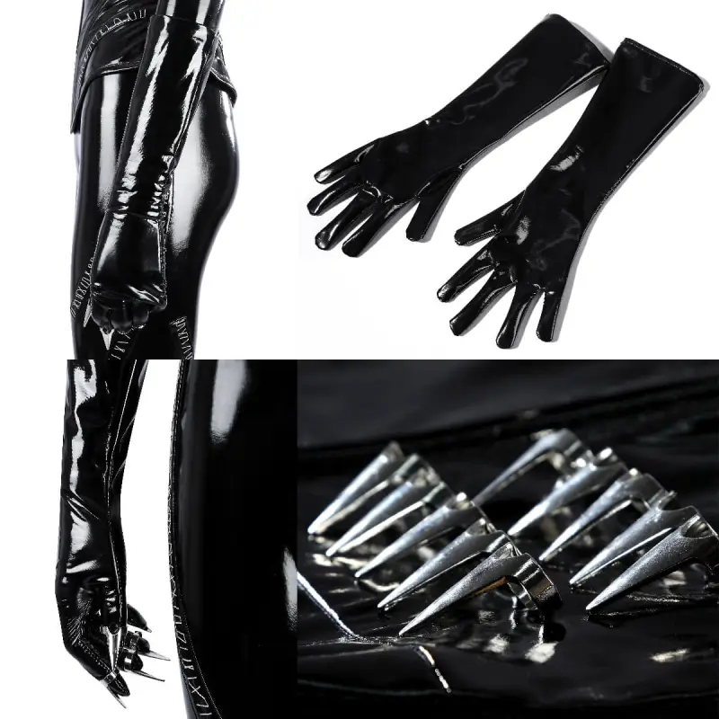 Batman Returns Catwoman Selina Kyle Cosplay Costume DC Comic Jumpsuit Mask Takerlama