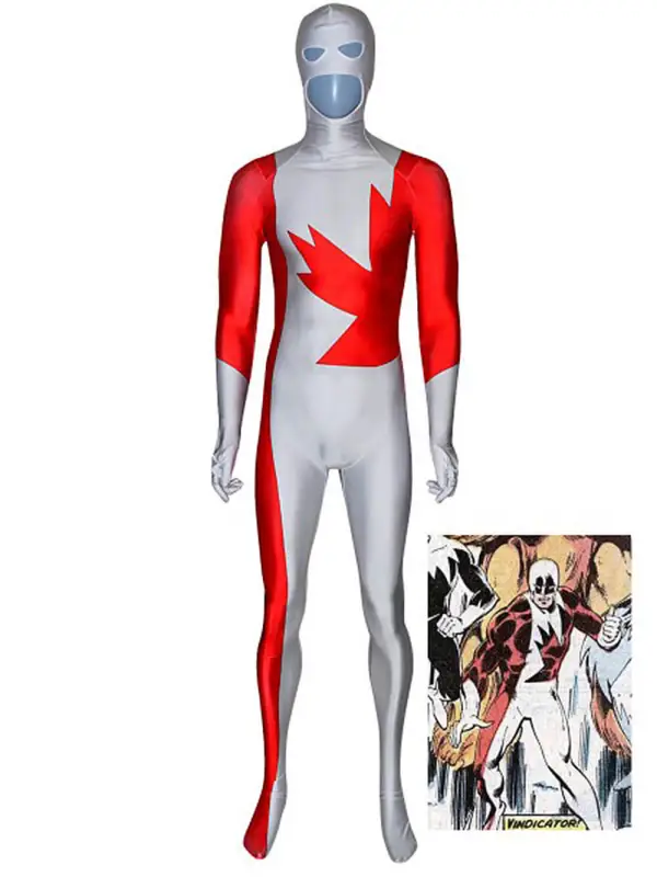 Alpha Flight Vindicator Superhero Halloween Costume Marvel Comics Jumpsuit Mask Takerlama