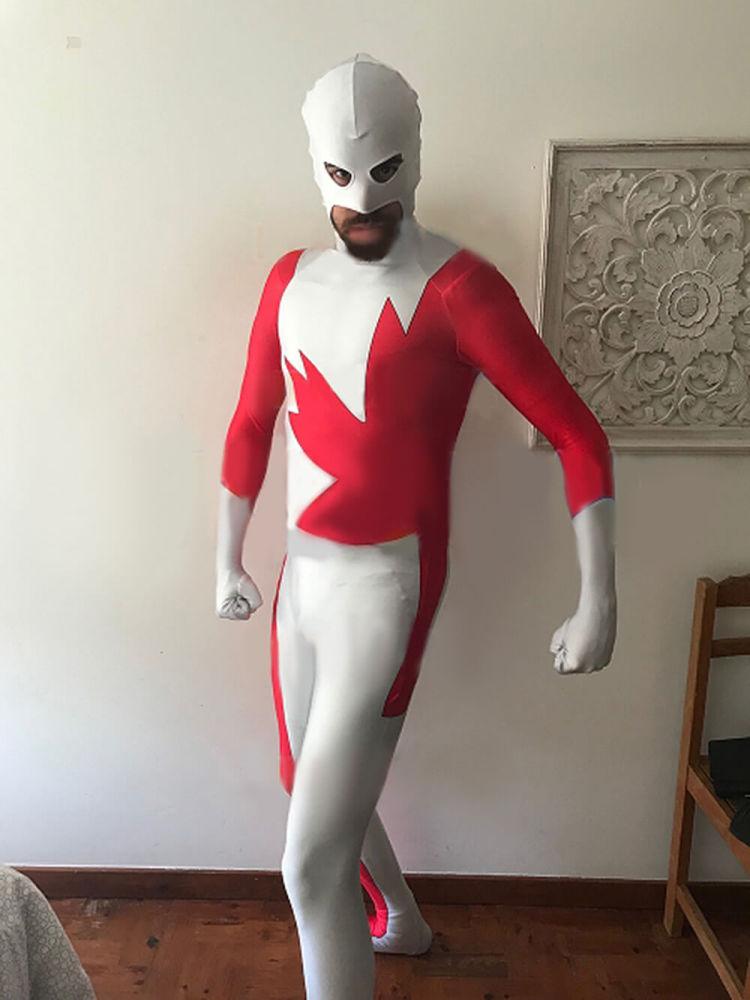 Alpha Flight Vindicator Superhero Halloween Costume Marvel Comics Jumpsuit Mask Takerlama