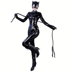 Cat Selina Kyle Cosplay Costume For Women Bat Returns Comic Jumpsuit Mask Takerlama