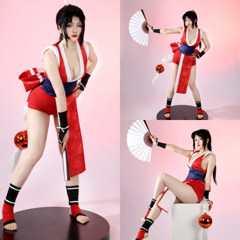 Game Street Fighter 6 Mai Shiranui Cosplay Costume Halloween Fancy Dress Headwear - Takerlama