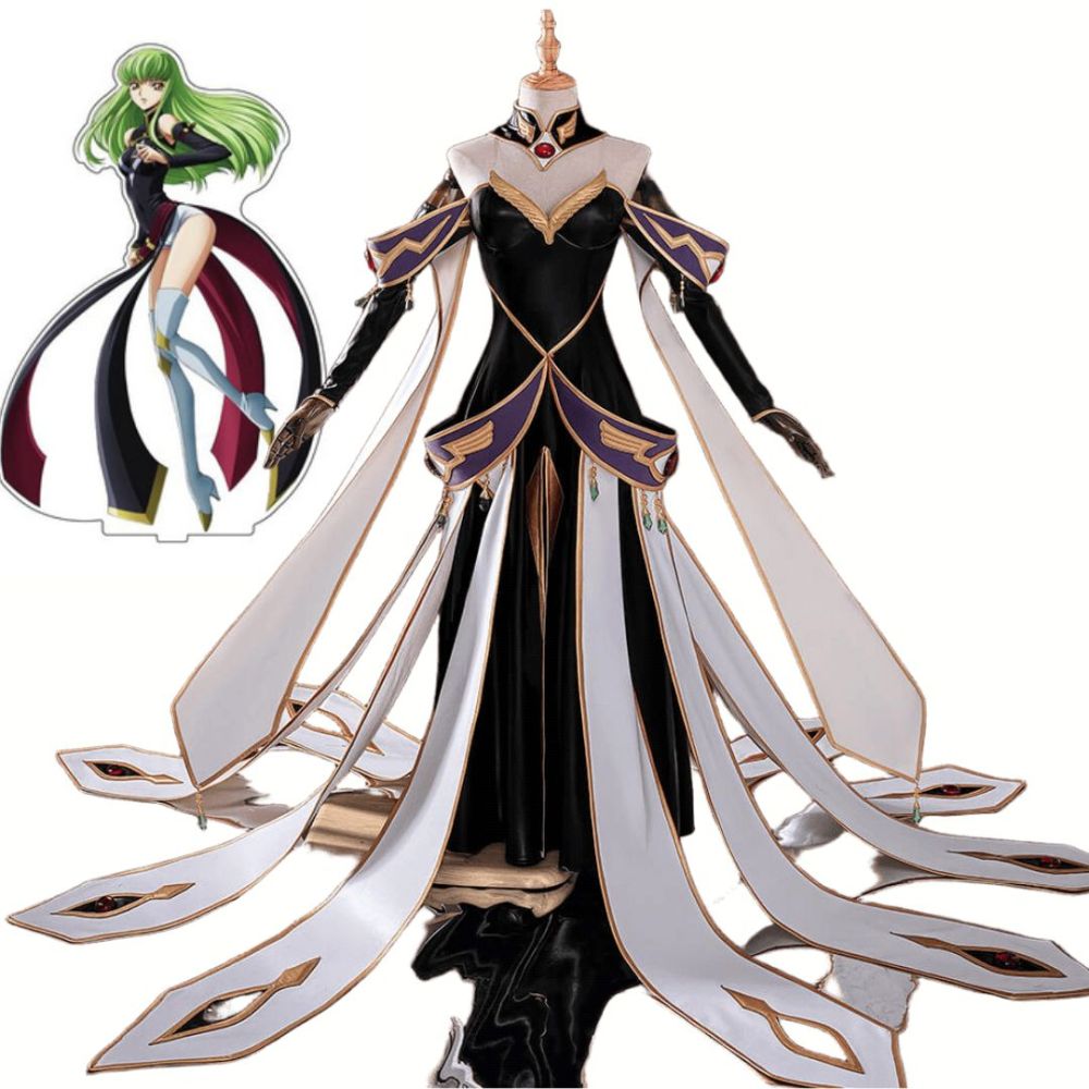 Code Geass C.C. Empress Fancy Dress Lelouch of the Rebellion Britannian Cosplay Costume Takerlama
