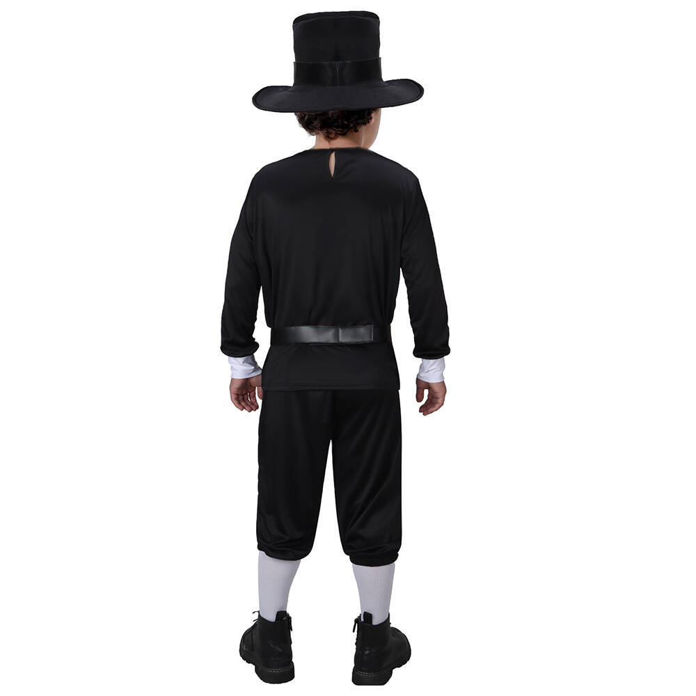 Boys First Pilgrim Cosplay Costume Colonial Times Uniform Gift Takerlama