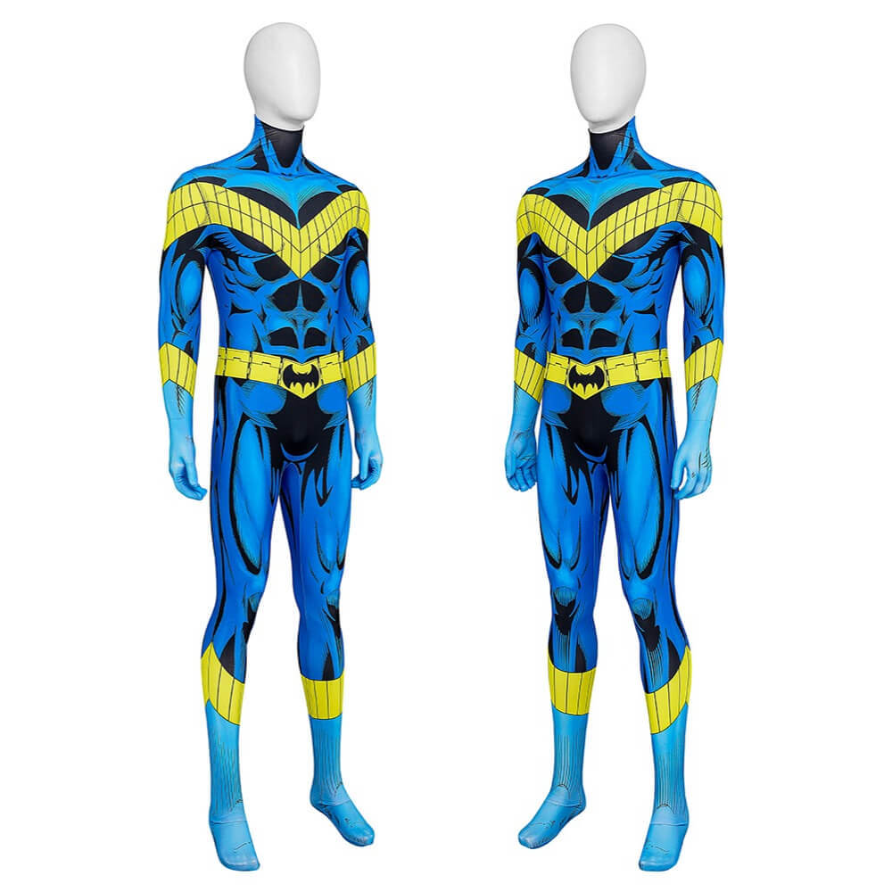 New Titans Nightwing Cosplay Costume Superhero Halloween Jumpsuit Blue Takerlama