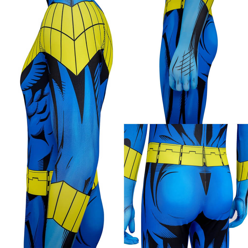 New Titans Nightwing Cosplay Costume Superhero Halloween Jumpsuit Blue Takerlama