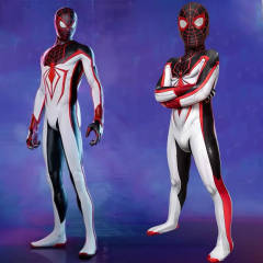 Kid's PS5 Spider-Man Miles Morales T.R.A.C.K. Suit Superhero Cosplay Costume Takerlama