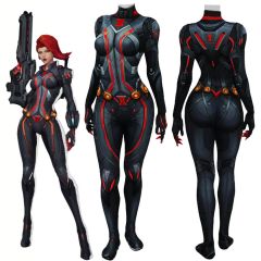 Marvel Rivals Black Widow Cosplay Costume Jumpsuit Takerlama