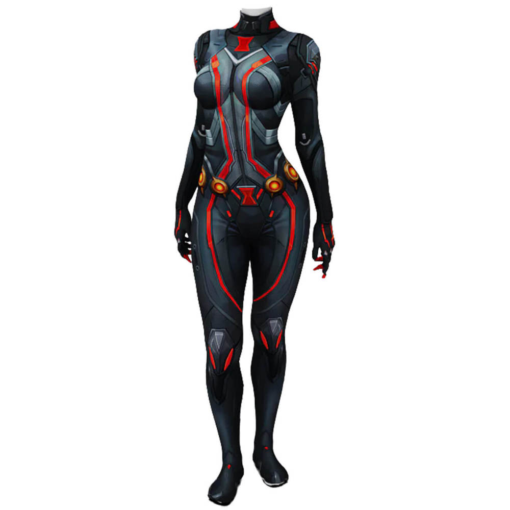 Marvel Rivals Black Widow Cosplay Costume Jumpsuit Takerlama