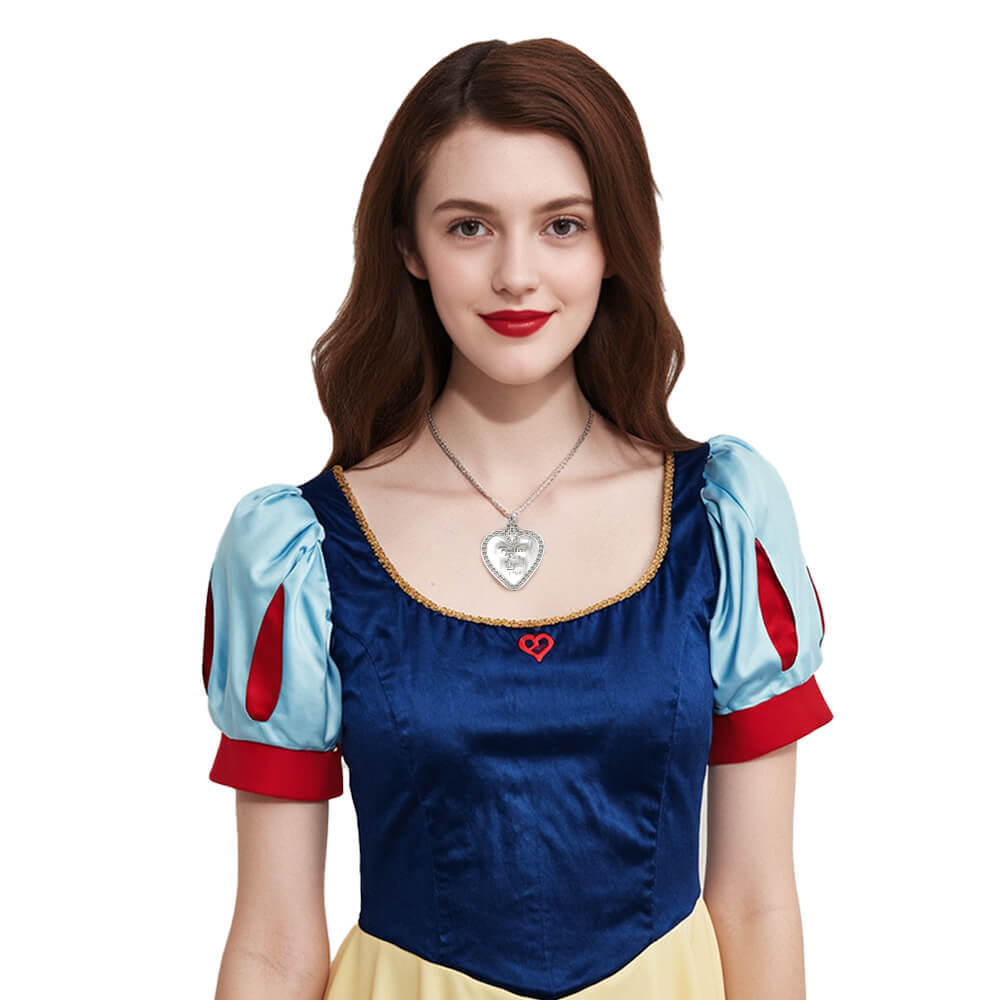 Snow White Heart Necklace Disney Movie Rachel Zegler Cosplay Jewelry Fearless Fair Brave True Takerlama