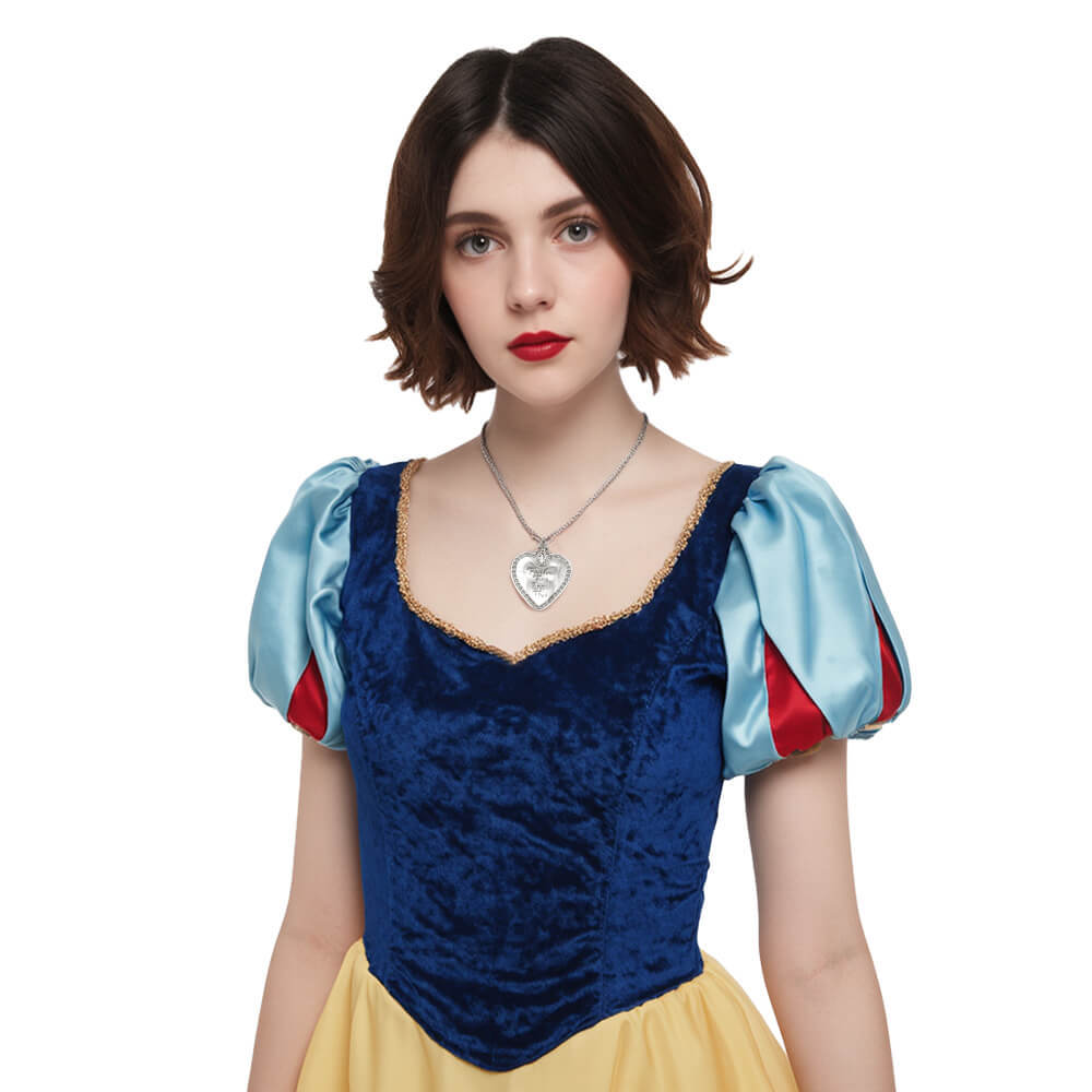 Snow White Heart Necklace Disney Movie Rachel Zegler Cosplay Jewelry Fearless Fair Brave True Takerlama