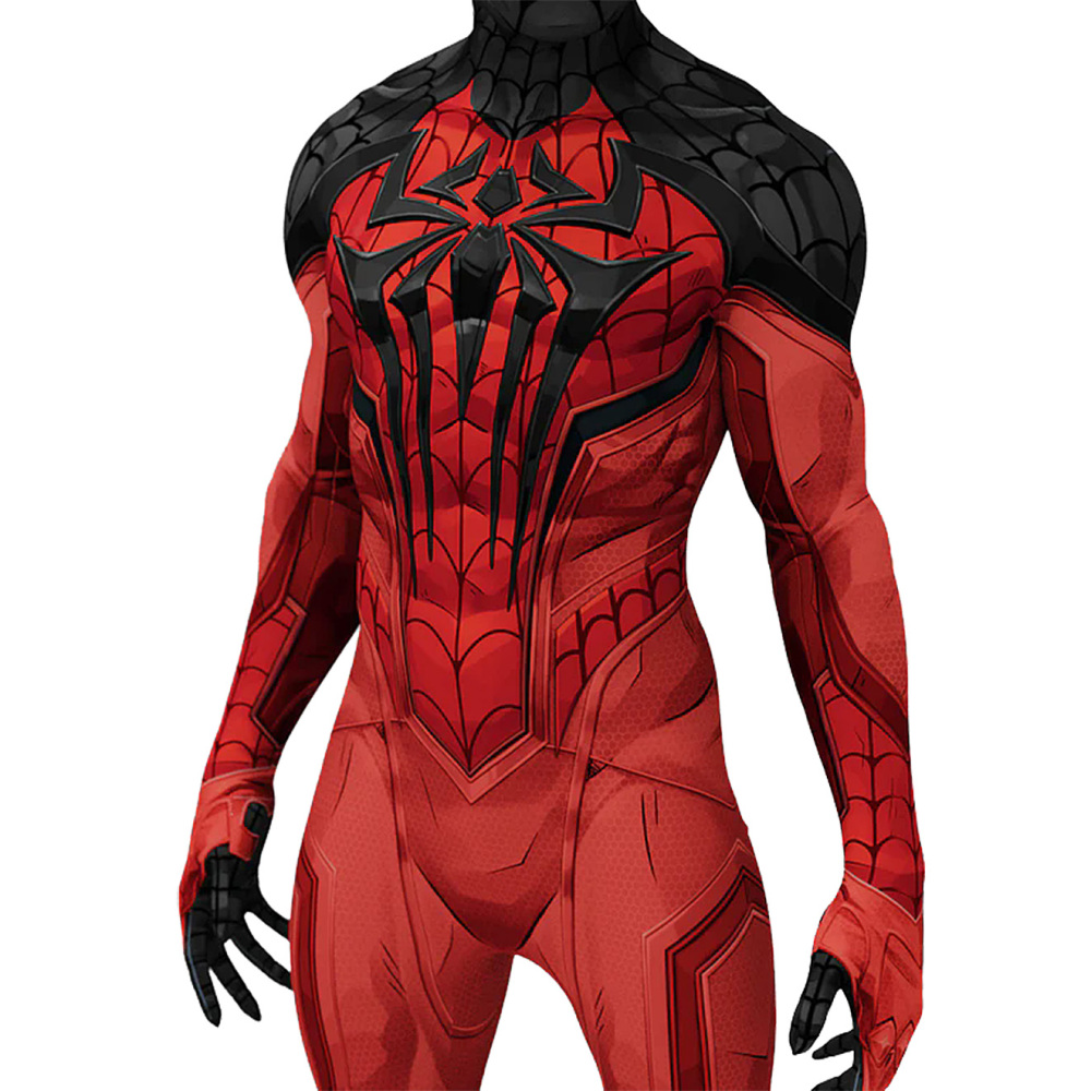 Spider-Man PS4 Scarlet Spider II Suit Superhero Cosplay Costume Adults Kids Takerlama
