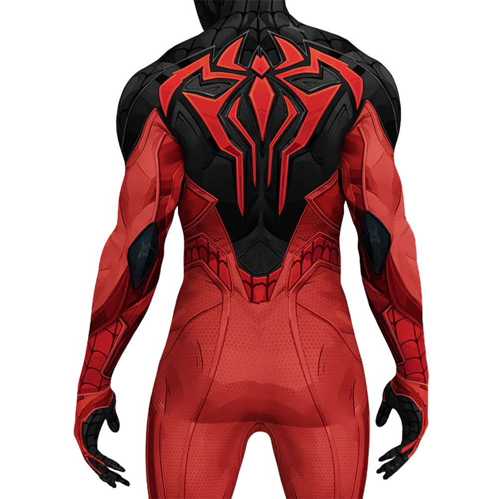 Spider-Man PS4 Scarlet Spider II Suit Superhero Cosplay Costume Adults Kids Takerlama