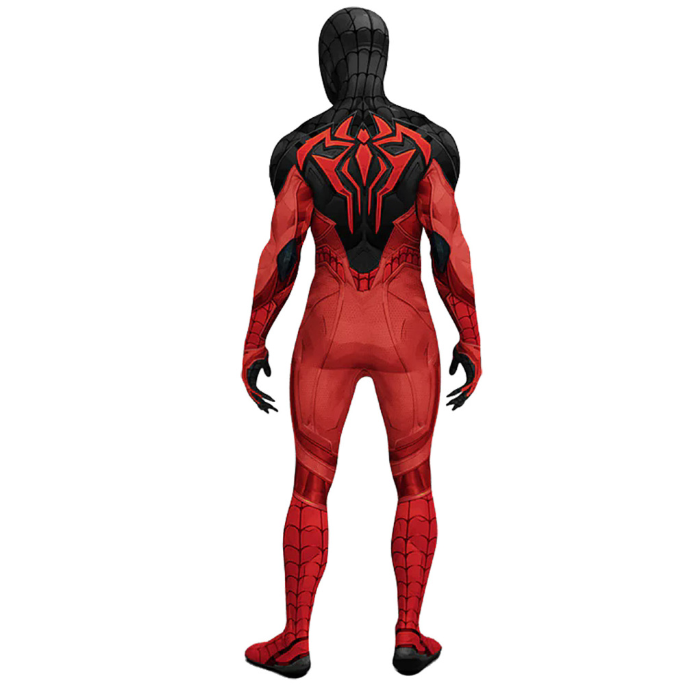Spider-Man PS4 Scarlet Spider II Suit Superhero Cosplay Costume Adults Kids Takerlama