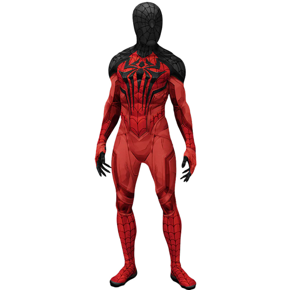 Spider-Man PS4 Scarlet Spider II Suit Superhero Cosplay Costume Adults Kids Takerlama