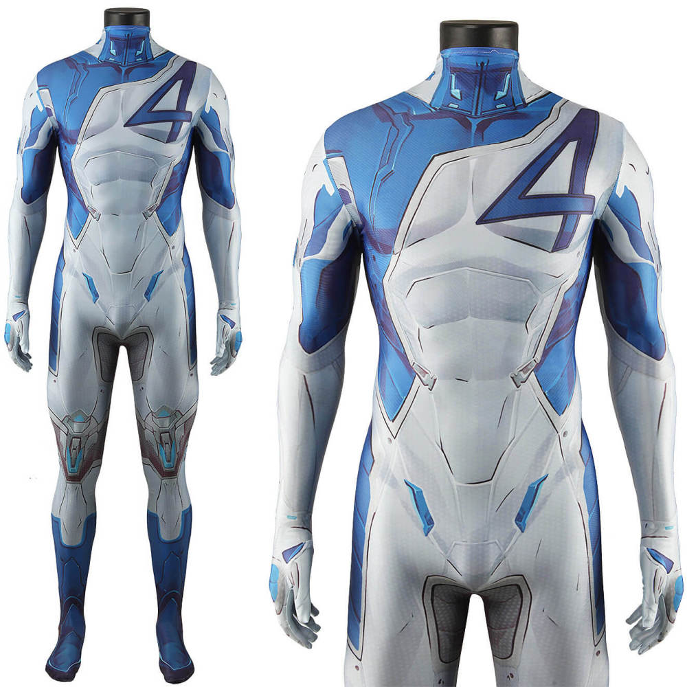 Marvel Rivals Mister Fantastic Cosplay Costume Superhero Big Brain Jumpsuit Takerlama