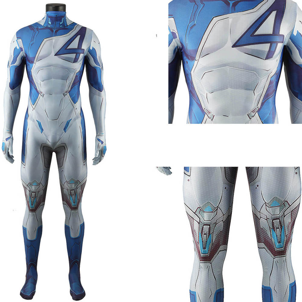 Marvel Rivals Mister Fantastic Cosplay Costume Superhero Big Brain Jumpsuit Takerlama