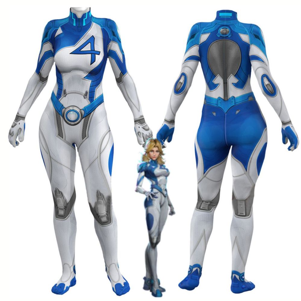 Marvel Rivals Invisible Woman Sue Storm Cosplay Costume Superheroe Bodysuit Takerlama