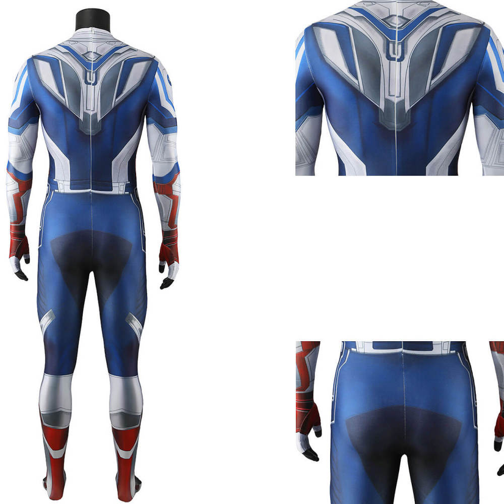Captain America: Brave New World Superhero Sam Wilson Jumpsuit Cosplay Costume Takerlama