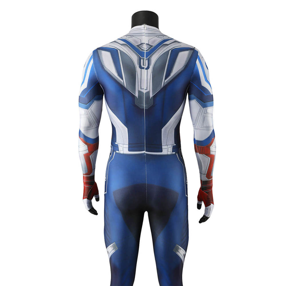 Captain America: Brave New World Superhero Sam Wilson Jumpsuit Cosplay Costume Takerlama