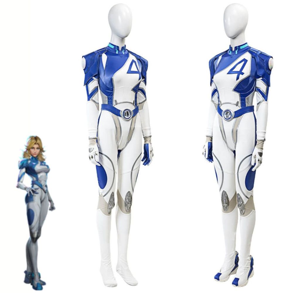 Rivals Invisible Woman Cosplay Costume Women's Halloween Party Uniform Comic-Con Takerlama