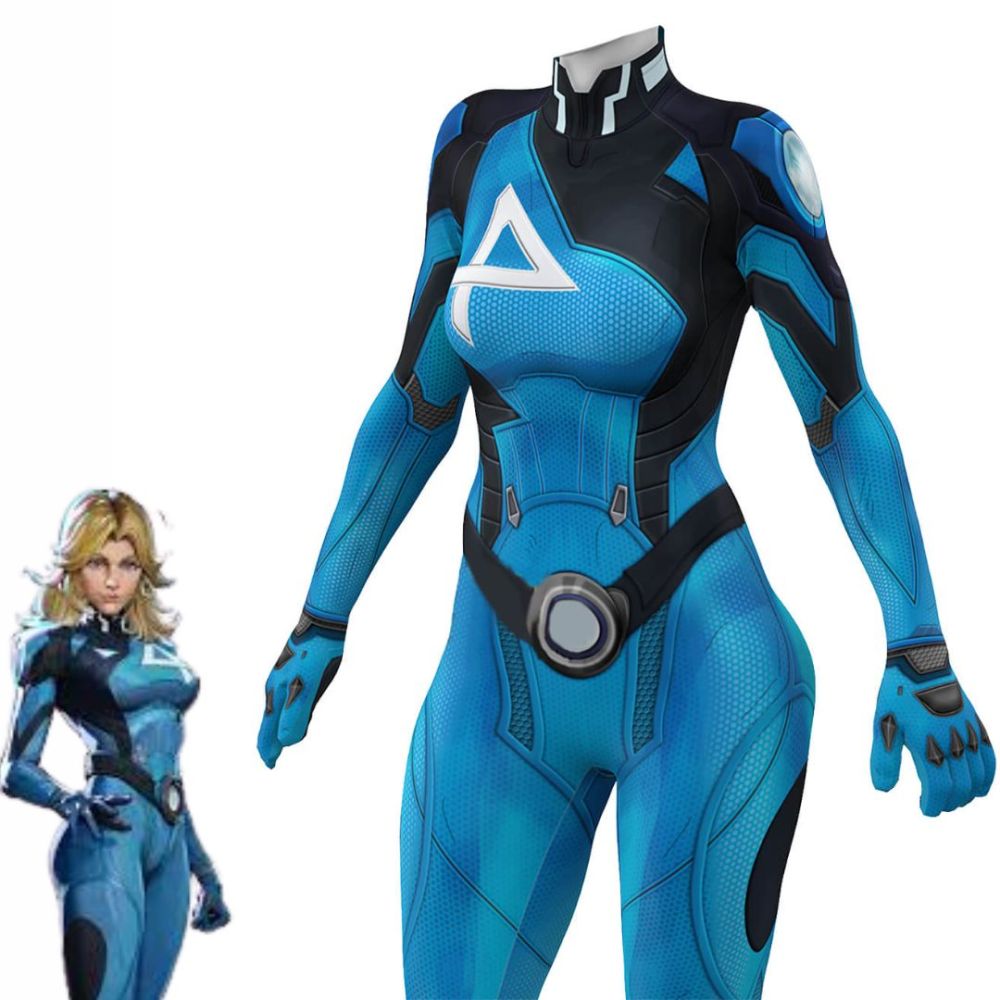 Marvel Rivals Invisible Woman Sue Storm Cosplay Costume First Family Skin Bodysuit Takerlama