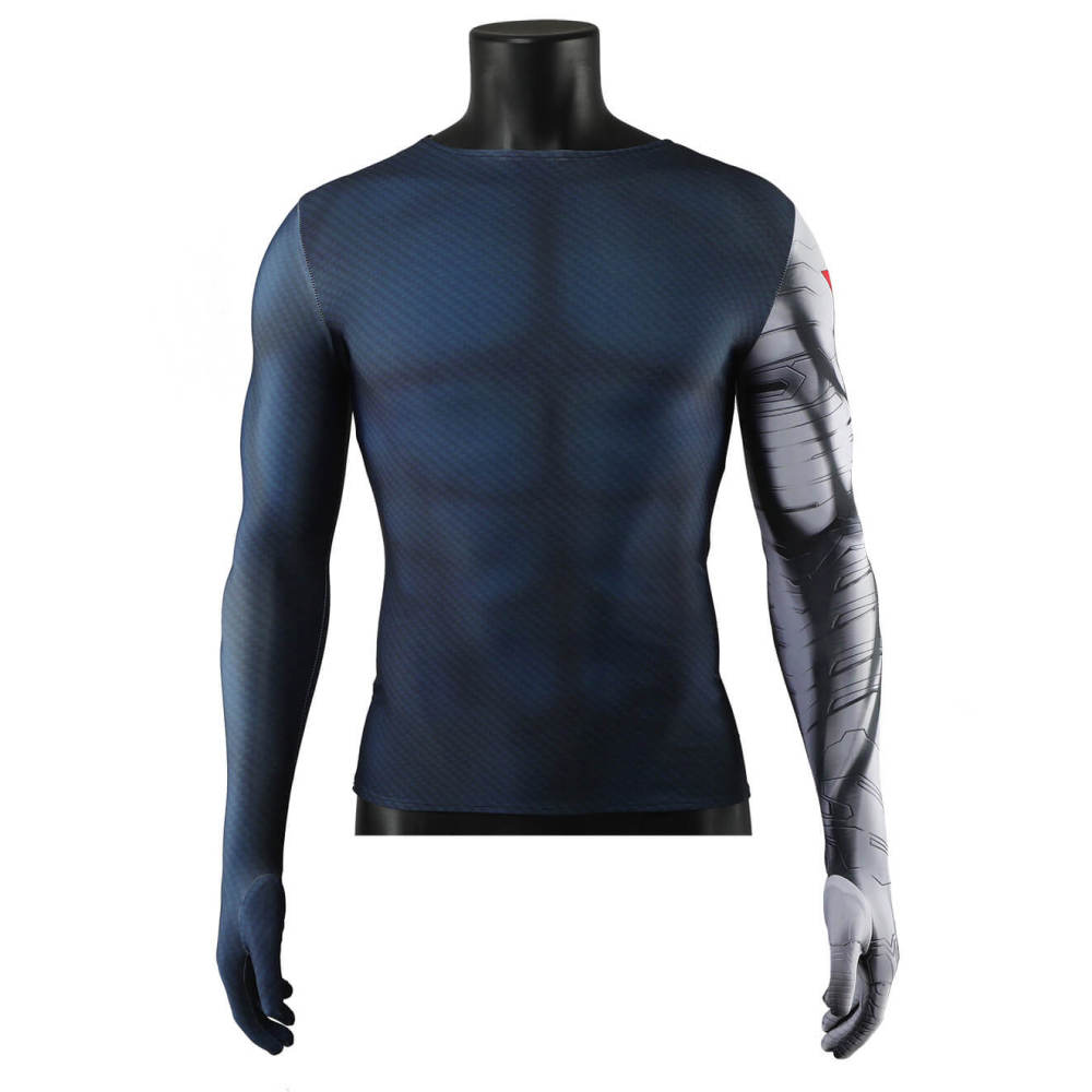 Captain America The Winter Soldier Bucky Barnes Cosplay Costume 3D Printed Inner Shirt Takerlama