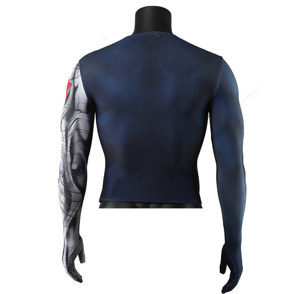 Captain America The Winter Soldier Bucky Barnes Cosplay Costume 3D Printed Inner Shirt Takerlama