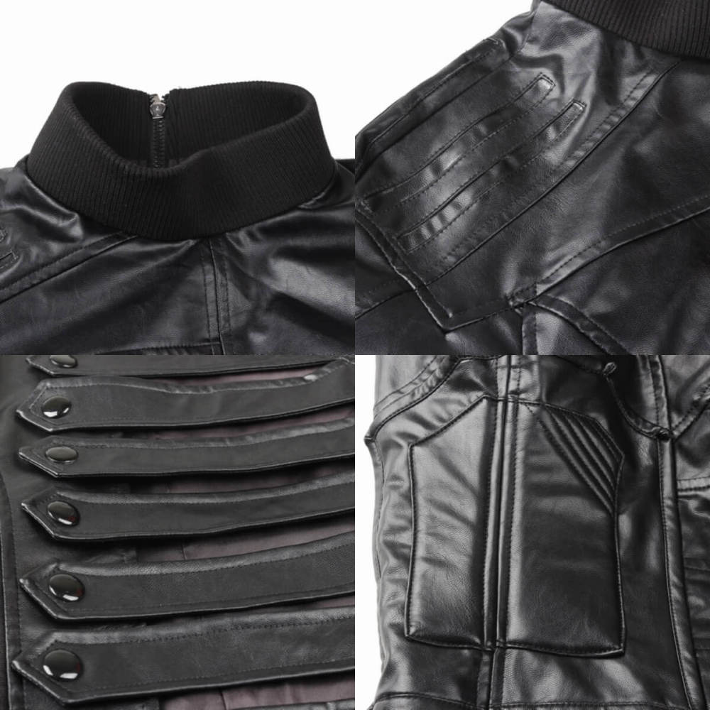 Captain America The Winter Soldier James Buchanan Bucky Barnes Cosplay Costume Deluxe Takerlama