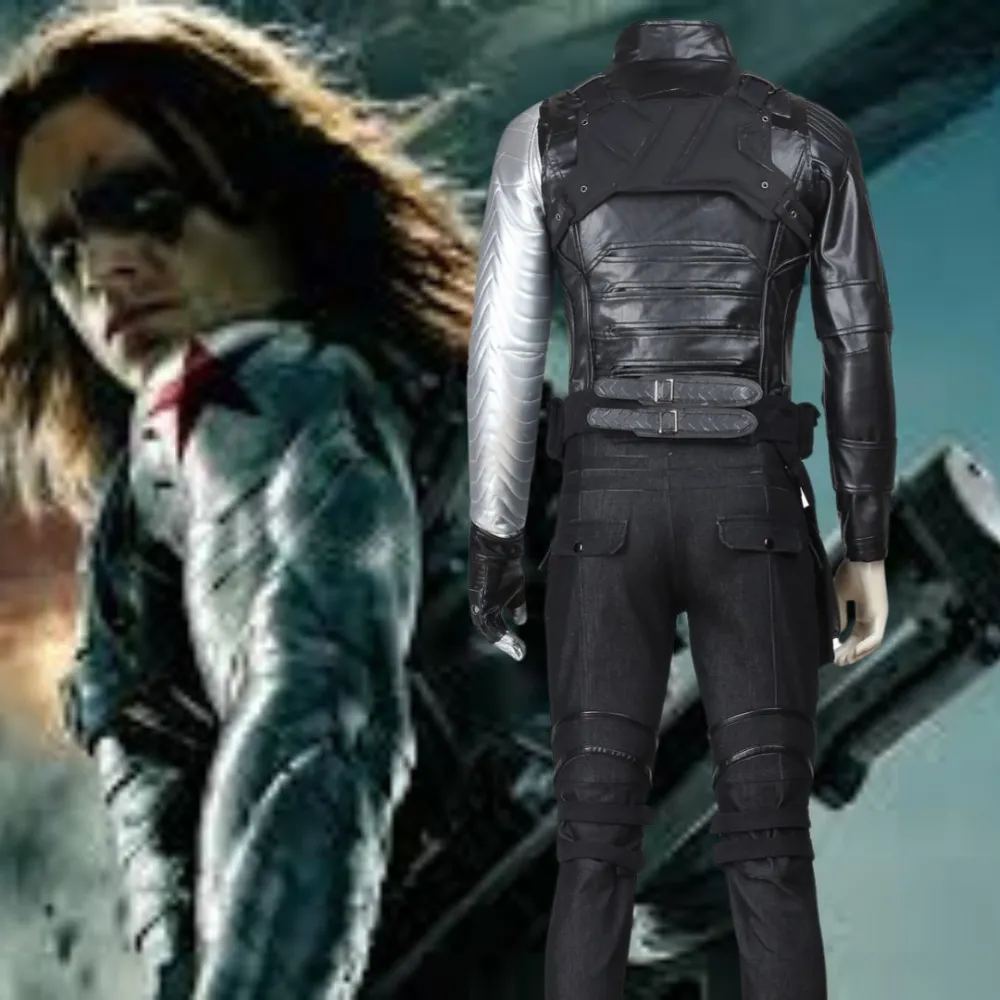 princess polly baby blue dress Marvel Movie Captain America The Winter Soldier James Buchanan Bucky Barnes  Cosplay Costume Deluxe Takerlama