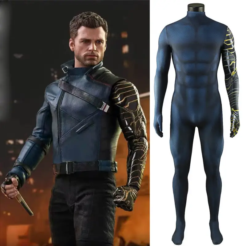 Thunderbolts Bucky Barnes Winter Soldier Cosplay Costume Jumpsuit Takerlama