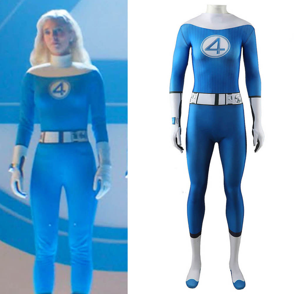 The Fantastic Four First Steps Invisible Woman Cosplay Costume Sue Storm Bodysuit Takerlama