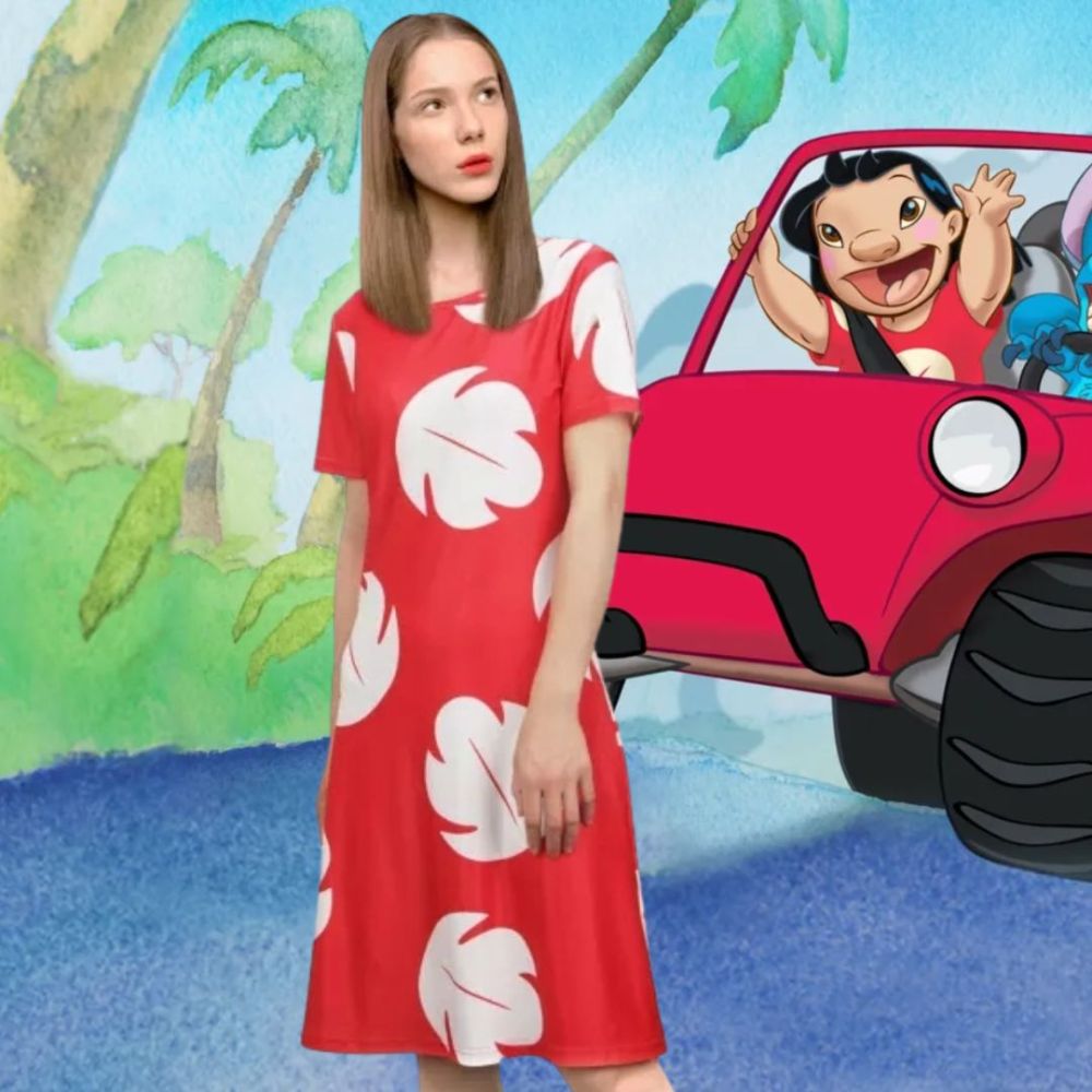 Lilo & Stitch Costume Lilo Pelekai Cosplay Dress Kids Adults Takerlama(Ready To Ship)
