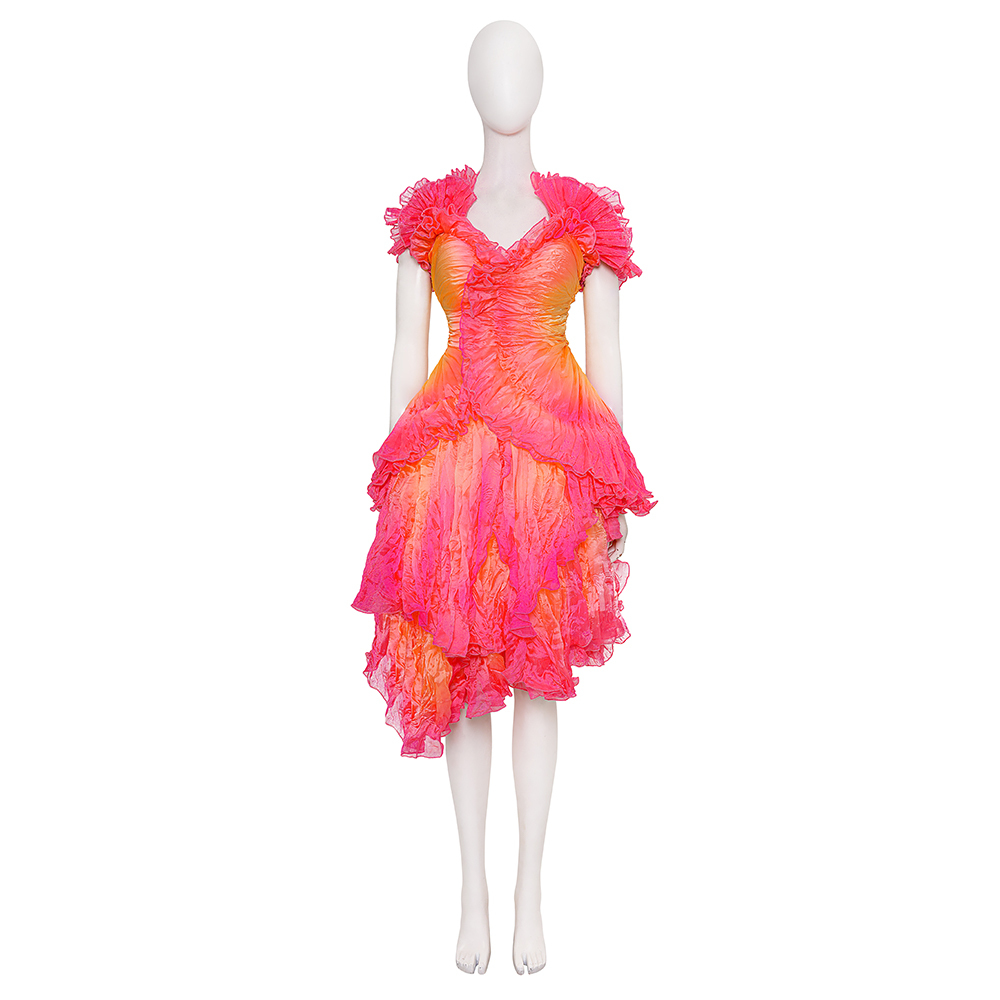 Takerlama Wicked Glinda Ozdust Cosplay Costume Women's Pink Fancy Dress Embroidered Organza