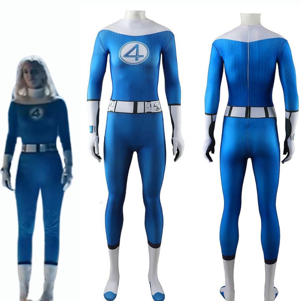 The Fantastic Four First Steps Invisible Woman Cosplay Costume Sue Storm Bodysuit Takerlama